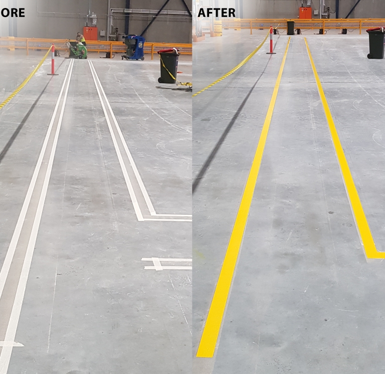 Epoxy Walkway Before and After